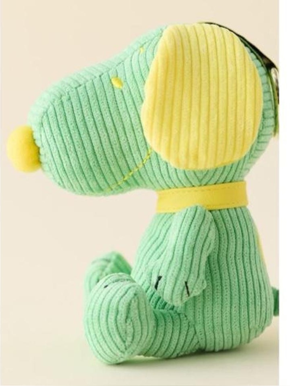 Whatever makes you happy Peanuts Corduroy Plush Bag Charm Blind Box Green